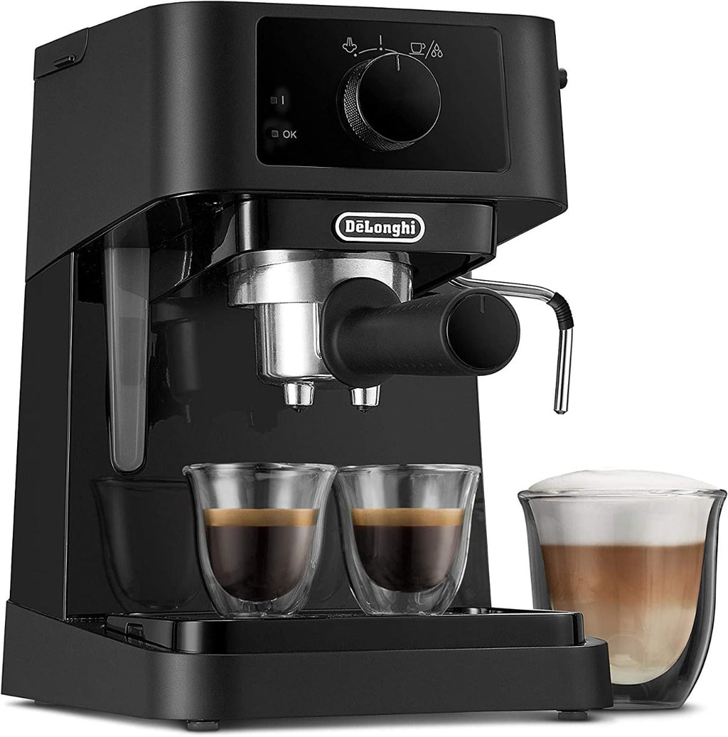 Delonghi 220 volt Expresso Cappuccino Barista Coffee Maker EC230BK 220v 240 volts 15 Bar with milk Frother 2 cup design