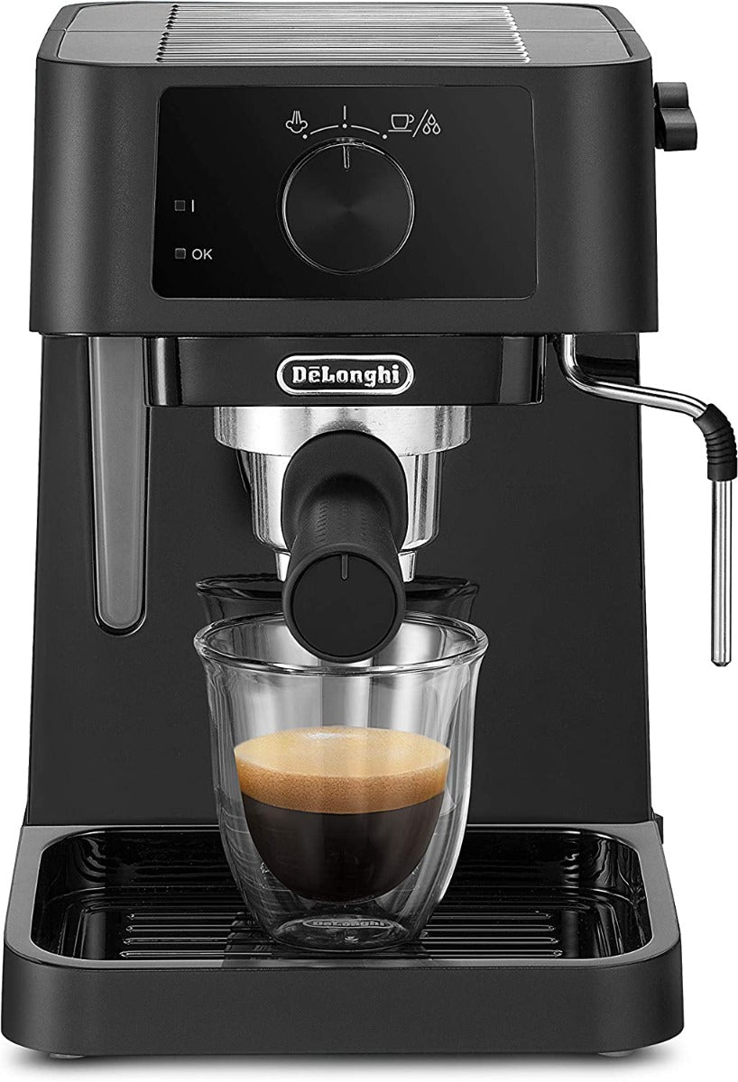Delonghi 220 volt Expresso Cappuccino Barista Coffee Maker EC230BK 220v 240 volts 15 Bar with milk Frother 2 cup design