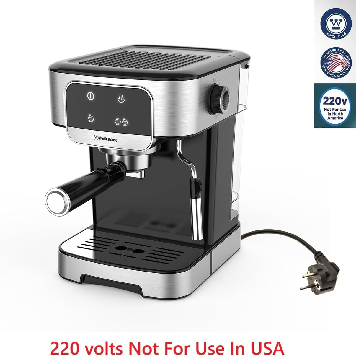 Westinghouse 220 volt espresso cappuccino maker 220v 240 volts WKCMA612